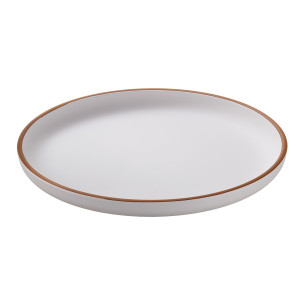 PIATTO PIANO RPET D22X2,1CM BIANCO LEONE COD. N0002