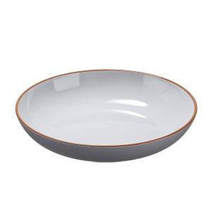 PIATTO FONDO RPET D22,2X4,4CM GRIGIO LEONE COD. N0008