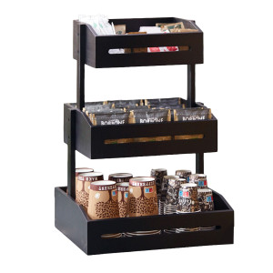 ESPOSITORE BUFFET 3 PIANI 33X30X41CM BAMBOO NERO LEONE COD. S0138.Z
