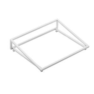 SUPPORTO INCLINATO PER VASSOIO 32,5X26,5X7CM METALLO BIANCO LEONE COD. T0588.Y