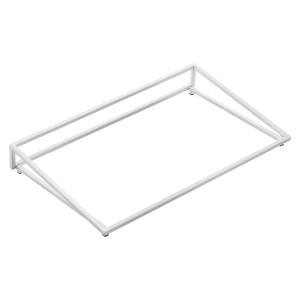 SUPPORTO INCLINATO PER VASSOIO 53X26,5X7CM METALLO BIANCO LEONE COD. T0589.Y