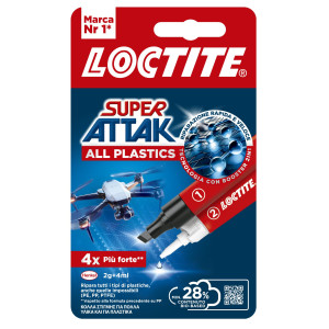 COLLA LOCTITE SUPER ATTAK ALL PLASTICS 2G + 4ML COD. 2973194