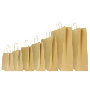 25 SHOPPERS IN CARTA BIOKRAFT 14X9X20CM TWISTED AVANA COD. 096143