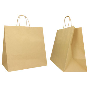 25 SHOPPERS IN CARTA BIOKRAFT 28X17X29CM TWISTED LARGE AVANA COD. 096693