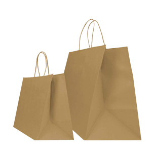 25 SHOPPERS IN CARTA BIOKRAFT 32X23X35CM TWISTED XLARGE AVANA COD. 096747