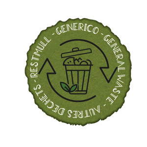ETICHETTA AUTOADESIVA RACCOLTA DIFFERENZIATA GENERICO IN VINILE VERDE MEDIAL INT COD. 711900