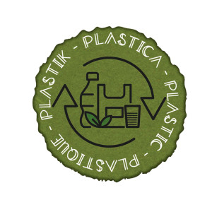 ETICHETTA AUTOADESIVA RACCOLTA DIFFERENZIATA PLASTICA IN VINILE VERDE MEDIAL INT COD. 711901