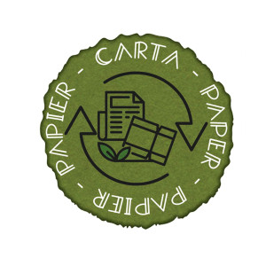 ETICHETTA AUTOADESIVA RACCOLTA DIFFERENZIATA CARTA VINILE IN VERDE MEDIAL INTERN COD. 711902