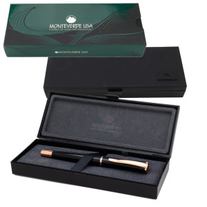 ROLLER IMPRESSA NERO-ROSEGOLD PUNTA M MONTEVERDE COD. J029866