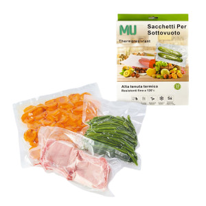 CONF. 30 SACCHETTI ALIMENTI PER SIGILLATRICE SOTTOVUOTO 20X25CM MULIN COD. PB-355