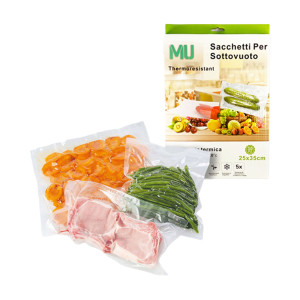 CONF. 30 SACCHETTI ALIMENTI PER SIGILLATRICE SOTTOVUOTO 25X35CM MULIN COD. PB-357