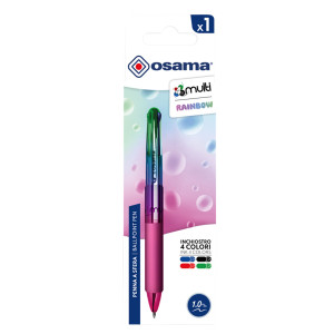 PENNA SFERA 4 COLORI 4 MULTI 1.0MM CHROME RAINBOW OSAMA COD. OW 84040165 CONFEZIONE DA 12