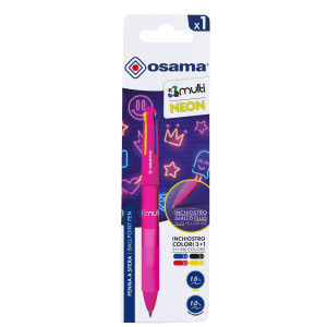 PENNA SFERA 4 COLORI 4 MULTI 1.0MM FUCSIA NEON OSAMA COD. OW 84045573 CONFEZIONE DA 12