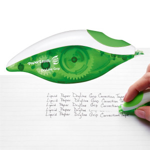 CORRETTORE A NASTRO DRYLINE GRIP RECYCLED 5MMX8,5MT PAPERMATE COD. S0846020 CONFEZIONE DA 12