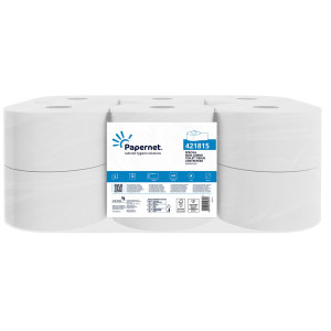 CARTA IGIENICA CENTREFEED MINI JUMBO D19CM X 210M BIANCO PAPERNET COD. 421815 CONFEZIONE DA 12