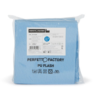 CONF 5 PANNI IN PU FLASH 34X36CM BLU PERFETTO FACTORY COD. 26590