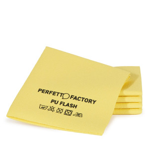 CONF 5 PANNI IN PU FLASH 34X36CM GIALLO PERFETTO FACTORY COD. 26592