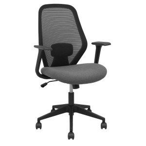 SEDUTA OPERATIVA ERGO 529 C/BRACC FISSI IN TESSUTO GRIGIO PIQUERAS Y CRESPO COD. 8435501019381