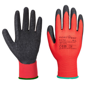 GUANTI A174 FLEX GRIP TG L LATTICE ROSSO/NERO PORTWEST COD. A174R8RL CONFEZIONE DA 12