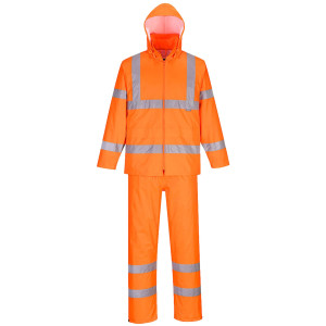 COMPLETO ANTIPIOGGIA RIPIEGABILE HI-VI TG XL ARANCIONE FLUO PORTWEST COD. H448ORRXL