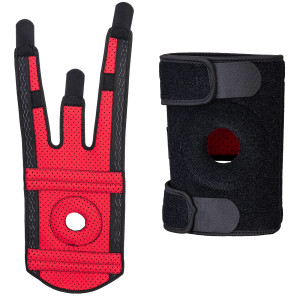 SUPPORTO PER GINOCCHIO A ROTULA APERTA TG UNICA NERO PORTWEST COD. PW84