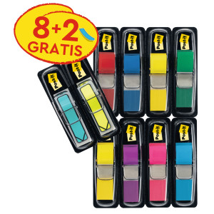 VALUE PACK 8 SEGNAPAGINA POST-IT INDEX PICCOLO +  2 INDEX FRECCIA COLORI ASSORTI COD. 7100240686