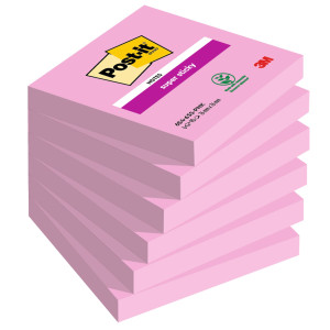 CF. 6PZ 90 FOGLIETTI POST-ITÂ® SUPER STICKY 76X76MM 654-6SS ROSA COD. 7100259225