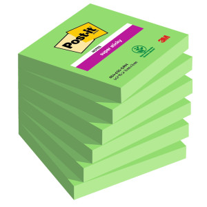 CF. 6PZ 90 FOGLIETTI POST-ITÂ® SUPER STICKY 76X76MM 654-6SS VERDE COD. 7100263204