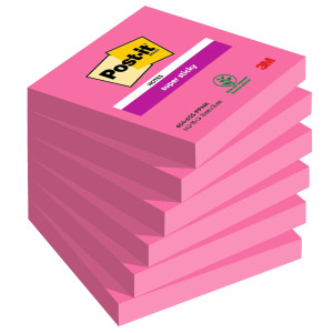 CF. 6PZ 90 FOGLIETTI POST-ITÂ® SUPER STICKY 76X76MM 654-6SS ROSA POWER COD. 7100263208