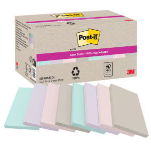 CF. 8PZ BLOCCO 70FG POST-ITÂ®SUPERSTICKY CARTA RICICLATA 76X127MM 622R-SS8COL ASS COD. 7100374575