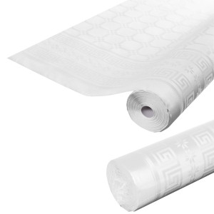 TOVAGLIA DAMASCATA IN ROTOLO 1,18X25M CARTA BIANCO PRO NAPPE COD. R482501I