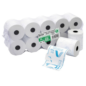 BLISTER 10 ROTOLI RC CARTA TERMICA BPA FREE 48GR 57MM X 30MT D ESTERNO 45MM COD. NBA5730TK