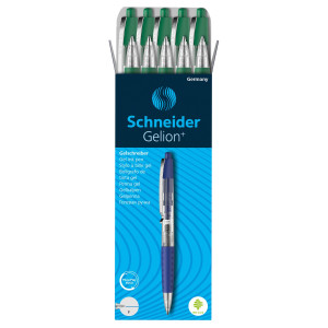 PENNA GEL A SCATTO GELION+ PUNTA 0.7MM VERDE SCHNEIDER COD. P101004 CONFEZIONE DA 10