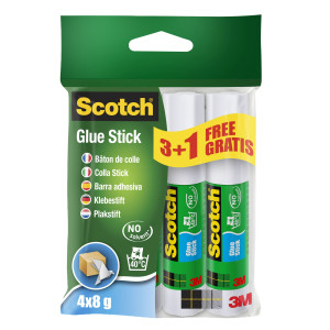 PROMO PACK 3+1 COLLE STICK 8GR 6232S BIANCA PERMANENTE SCOTCHÂ® COD. 7100115629