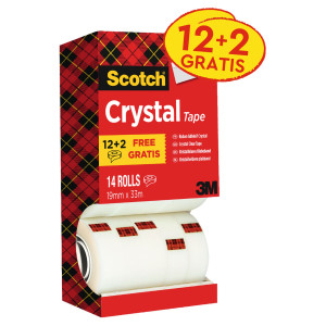VALUE PACK 12+1 NASTRI ADESIVI 19MMX33M SCOTCH CRYSTAL CLEAR 600 COD. 7100216147