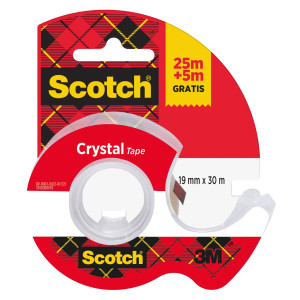 NASTRO ADESIVO IN CHIOCCIOLA SCOTCHÂ® CRYSTAL CLEAR 600 19MM X 25M+5M GRATIS COD. 7100308146