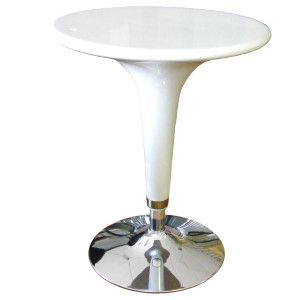 SGABELLO BAR IN ABS E ACCIAIO H55/78CM BIANCO COD. HC148W