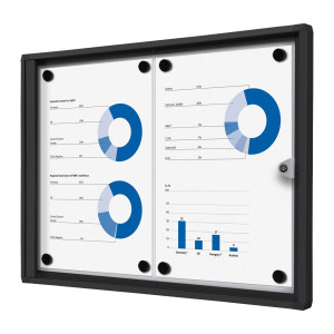 BACHECA PER INTERNI 2XA4 AD ANTE BATTENTI CON CORNICE NERA SHOWDOWN COD. SCXS2XA4C9005