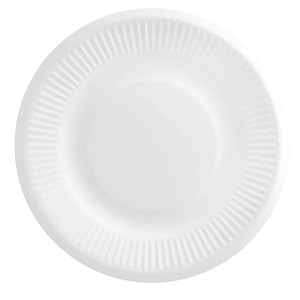 CONF 125 PIATTI COMPOSTABILI LIGHT D18CM BIANCO SIGNOR BIO COD. BPC011BIO125F