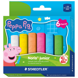 ASTUCCIO 6PZ GESSETTI JUMBO NORISÂ® JUNIOR PEPPA PIG COLORI ASSORTITI STAEDTLER COD. 2365 C6 L1