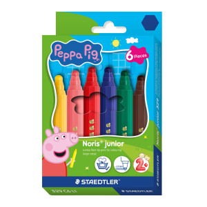 ASTUCCIO 6PZ PENNARELLO JUMBO NORISÂ® JUNIOR PEPPA PIG COLORI ASSORTITI STAEDTLER COD. 329 C6 L1