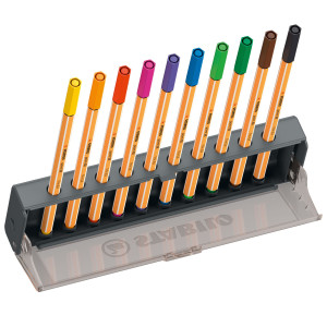 CLICK SET 10 FINELINER STABILO POINT 88 COLORI ASSORTITI COD. 8810-5