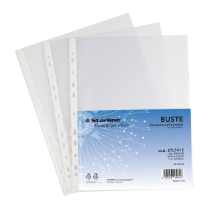50 BUSTE FORATE 22X30 LISCIO MEDIUM STARLINE COD. X213345