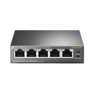 SWITCH DESKTOP 5 PORTE GIGABIT, 4 PORTE POE TP-LINK COD. TL-SG1005P