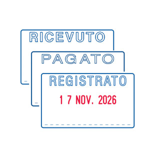TIMBRO PROFESSIONAL 4.0 5430 DATARIO 3 TESTI + RICEVUTO/PAGATO/REGISTRATO AUTOIN COD. 131659