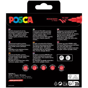 ASTUCCIO 8PZ MARCATORE UNI POSCA PC5MBR PUNTA BRUSH 1.0 - 4.0MM COLORI ASSORTITI COD. M PC5MBR 8P