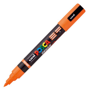 MARCATORE UNI POSCA PC5MBR PUNTA BRUSH 1.0 - 4.0MM ARANCIO UNI MITSUBISHI COD. M PC5MBR AC
