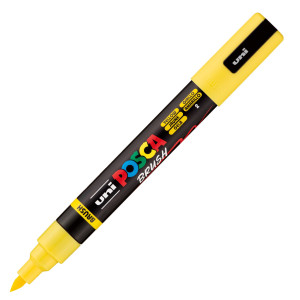 MARCATORE UNI POSCA PC5MBR PUNTA BRUSH 1.0 - 4.0MM GIALLO UNI MITSUBISHI COD. M PC5MBR G