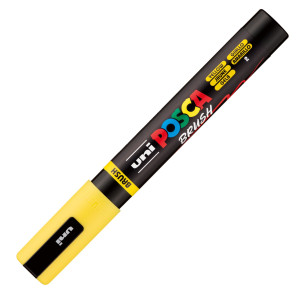 MARCATORE UNI POSCA PC5MBR PUNTA BRUSH 1.0 - 4.0MM GIALLO UNI MITSUBISHI COD. M PC5MBR G
