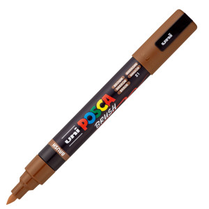 MARCATORE UNI POSCA PC5MBR PUNTA BRUSH 1.0 - 4.0MM MARRONE UNI MITSUBISHI COD. M PC5MBR M